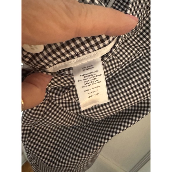 Talbots Black & White Checked Ankle Pants‎ - Picture 3 of 5